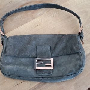 Fendi shoulder bag- grey/green- with dust bag-GUC
